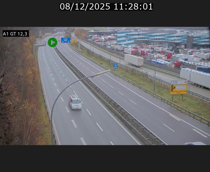 <h2>Traffic live webcam Luxembourg Senningerberg - A1 direction Allemagne - BK 12.3</h2>