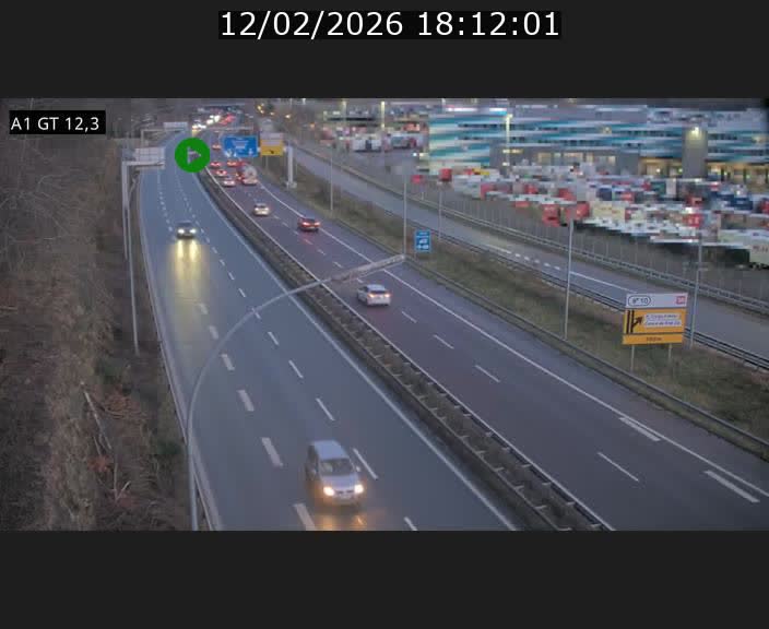 <h2>Traffic live webcam Luxembourg Senningerberg - A1 direction Allemagne - BK 12.3</h2>