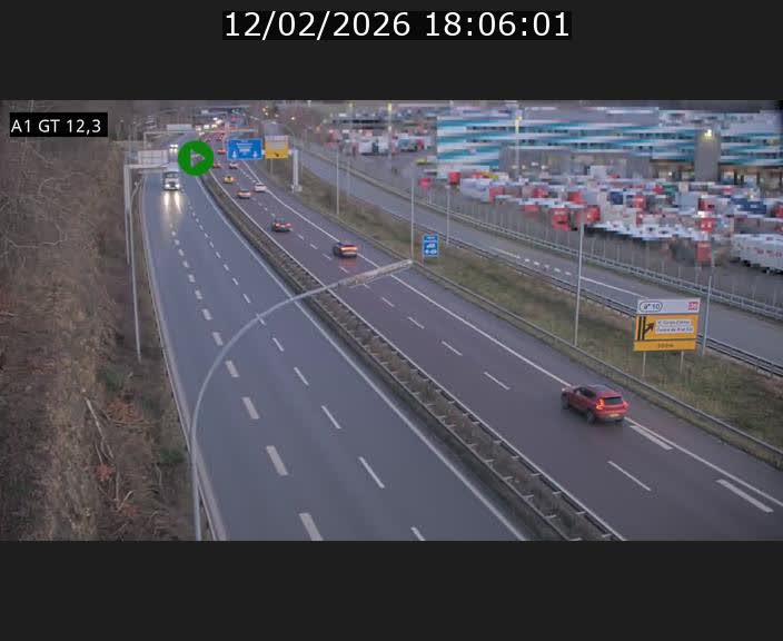 <h2>Traffic live webcam Luxembourg Senningerberg - A1 direction Allemagne - BK 12.3</h2>