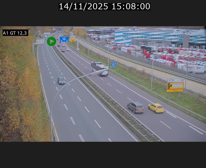 <h2>Traffic live webcam Luxembourg Senningerberg - A1 direction Allemagne - BK 12.3</h2>