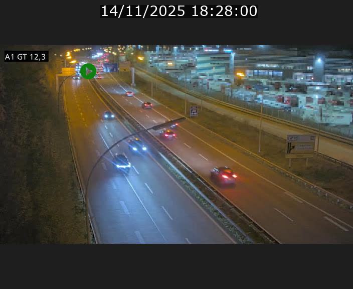 <h2>Traffic live webcam Luxembourg Senningerberg - A1 direction Allemagne - BK 12.3</h2>
