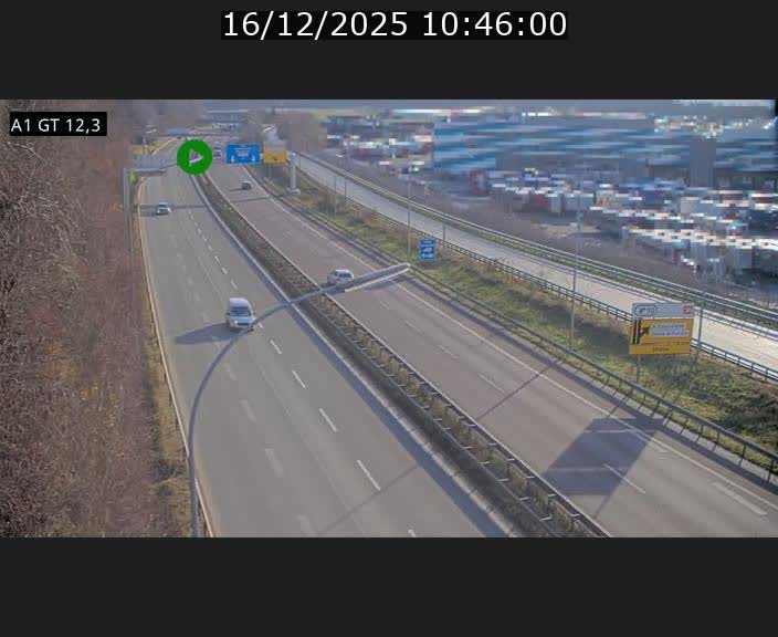 <h2>Traffic live webcam Luxembourg Senningerberg - A1 direction Allemagne - BK 12.3</h2>