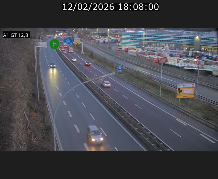 <h2>Traffic live webcam Luxembourg Senningerberg - A1 direction Allemagne - BK 12.3</h2>