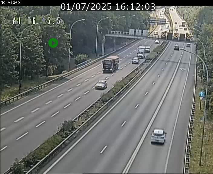 Traffic live webcam Luxembourg Munsbach - A1 direction Luxembourg - BK 15.5