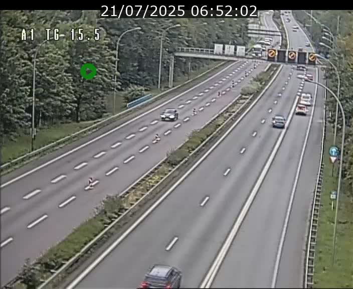 Traffic live webcam Luxembourg Munsbach - A1 direction Luxembourg - BK 15.5