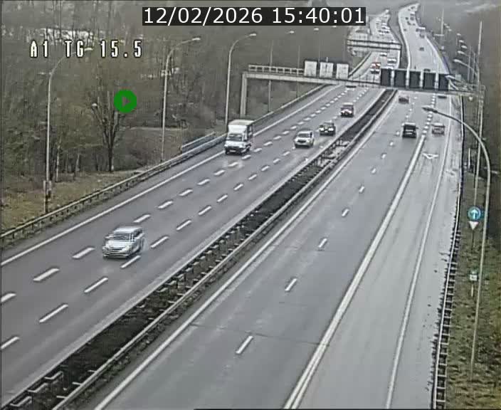 Traffic live webcam Luxembourg Munsbach - A1 direction Luxembourg - BK 15.5
