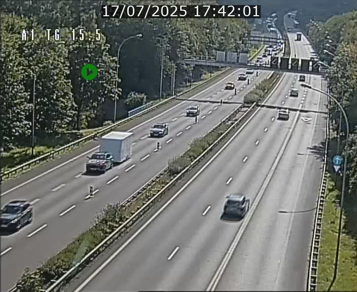 Traffic live webcam Luxembourg Munsbach - A1 direction Luxembourg - BK 15.5