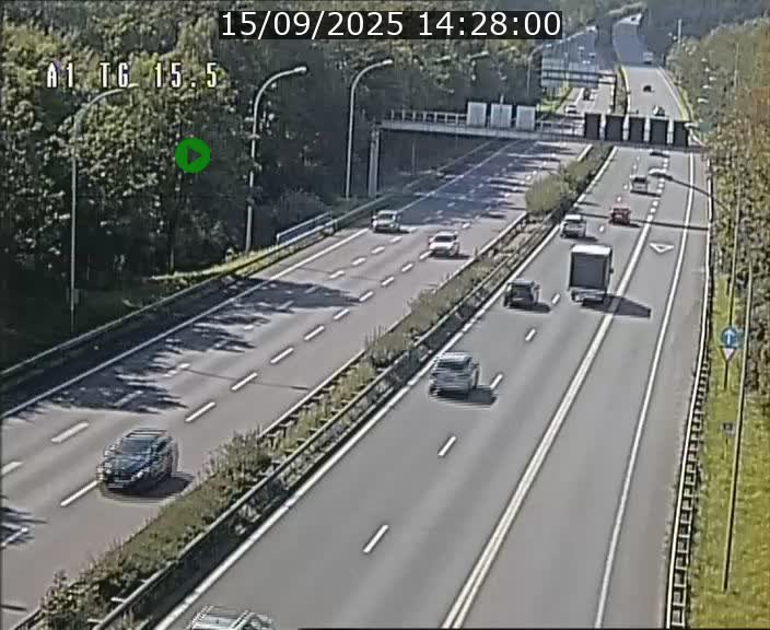 Traffic live webcam Luxembourg Munsbach - A1 direction Luxembourg - BK 15.5