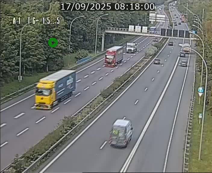 Traffic live webcam Luxembourg Munsbach - A1 direction Luxembourg - BK 15.5