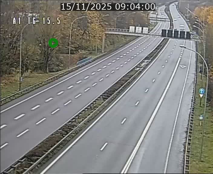 Traffic live webcam Luxembourg Munsbach - A1 direction Luxembourg - BK 15.5