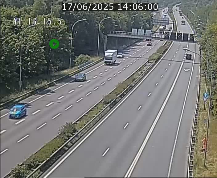 Traffic live webcam Luxembourg Munsbach - A1 direction Luxembourg - BK 15.5