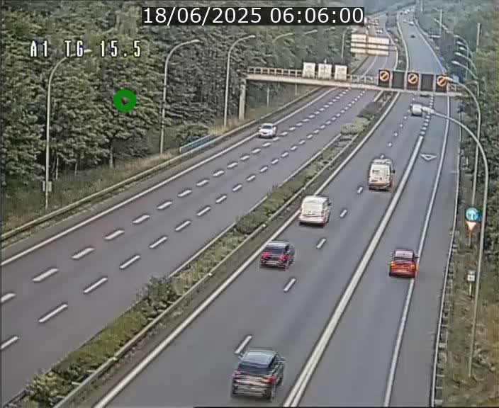 Traffic live webcam Luxembourg Munsbach - A1 direction Luxembourg - BK 15.5