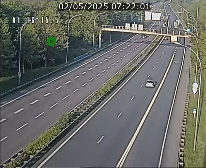 Traffic live webcam Luxembourg Munsbach - A1 direction Luxembourg - BK 15.5