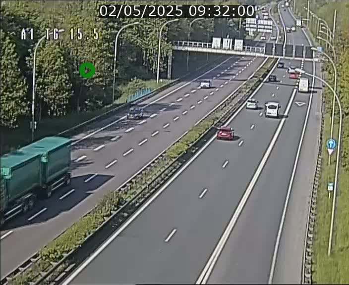 Traffic live webcam Luxembourg Munsbach - A1 direction Luxembourg - BK 15.5