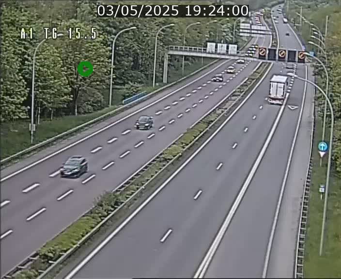 Traffic live webcam Luxembourg Munsbach - A1 direction Luxembourg - BK 15.5