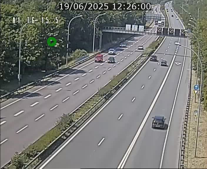 Traffic live webcam Luxembourg Munsbach - A1 direction Luxembourg - BK 15.5