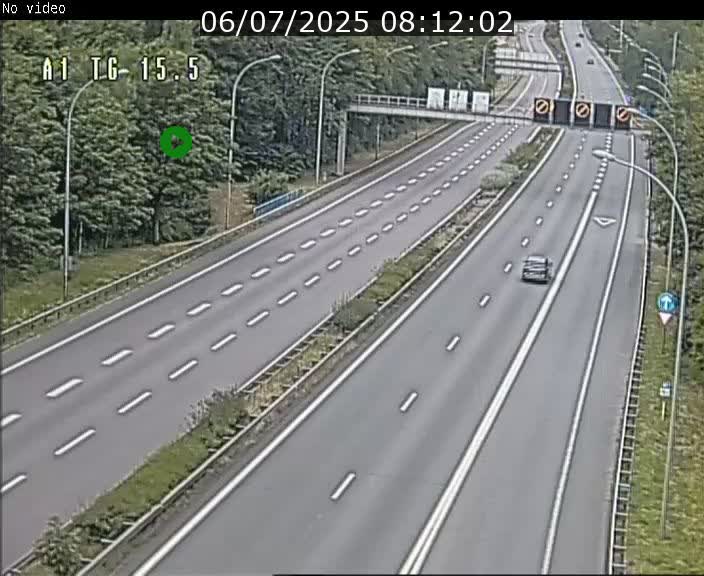 Traffic live webcam Luxembourg Munsbach - A1 direction Luxembourg - BK 15.5