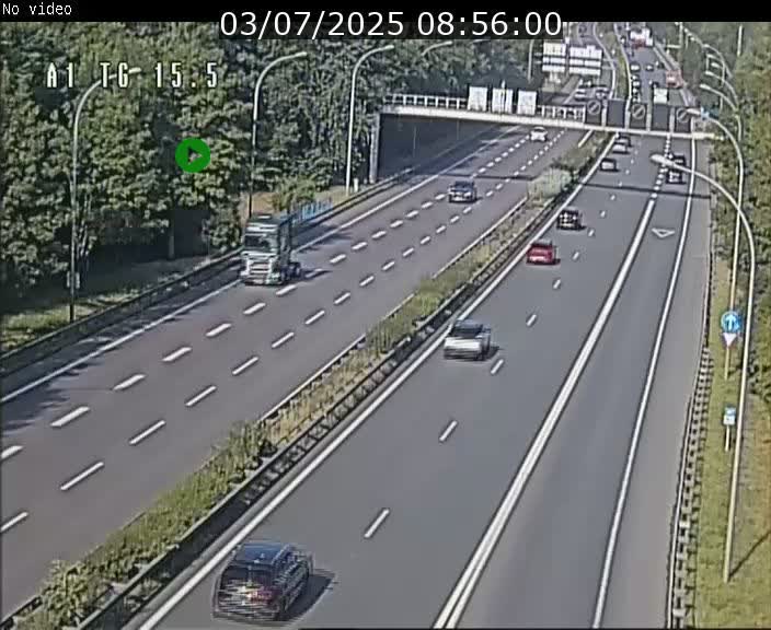 Traffic live webcam Luxembourg Munsbach - A1 direction Luxembourg - BK 15.5