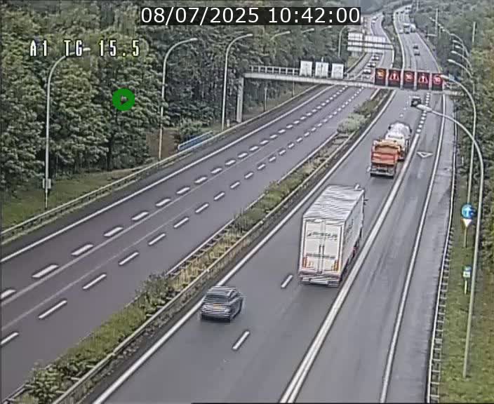 Traffic live webcam Luxembourg Munsbach - A1 direction Luxembourg - BK 15.5