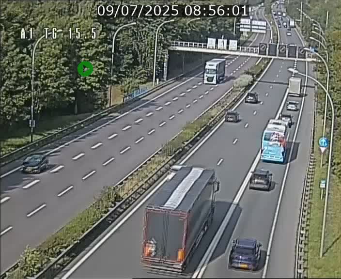 Traffic live webcam Luxembourg Munsbach - A1 direction Luxembourg - BK 15.5