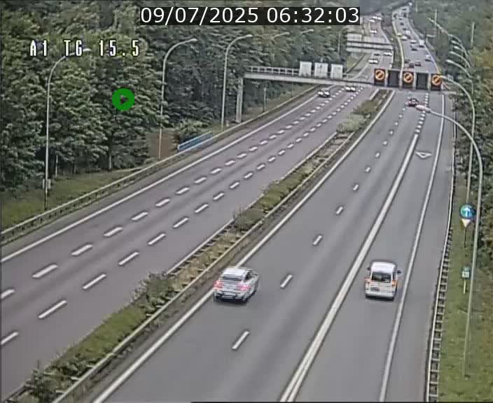 Traffic live webcam Luxembourg Munsbach - A1 direction Luxembourg - BK 15.5