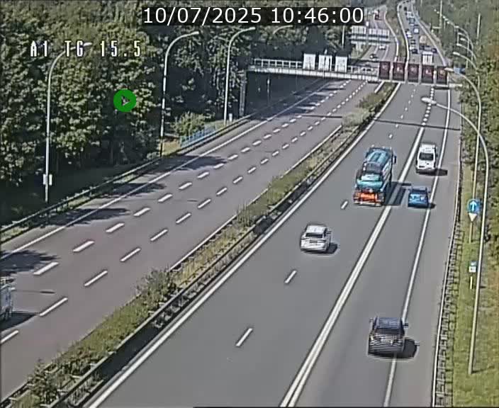 Traffic live webcam Luxembourg Munsbach - A1 direction Luxembourg - BK 15.5