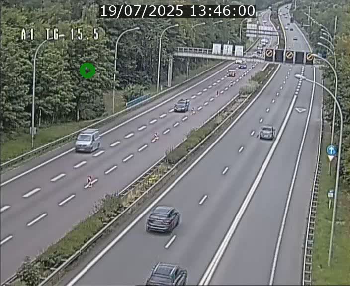 Traffic live webcam Luxembourg Munsbach - A1 direction Luxembourg - BK 15.5