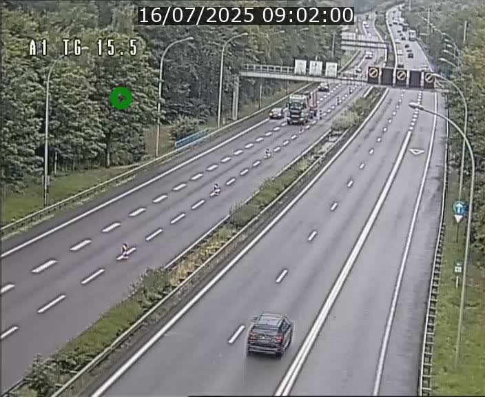 Traffic live webcam Luxembourg Munsbach - A1 direction Luxembourg - BK 15.5