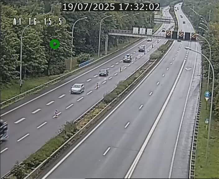 Traffic live webcam Luxembourg Munsbach - A1 direction Luxembourg - BK 15.5