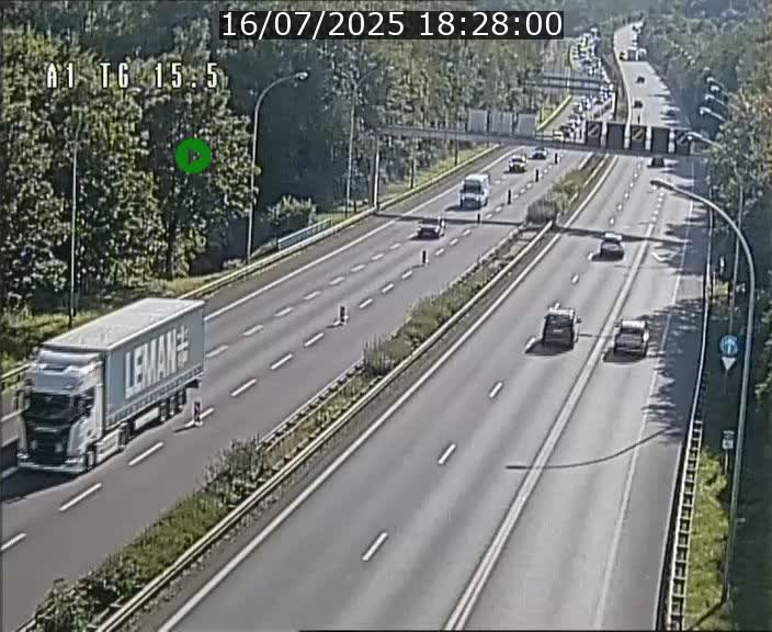 Traffic live webcam Luxembourg Munsbach - A1 direction Luxembourg - BK 15.5