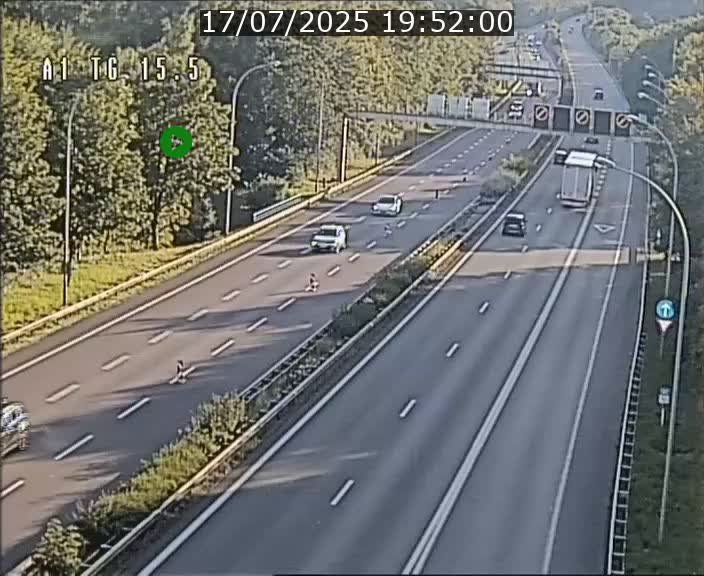 Traffic live webcam Luxembourg Munsbach - A1 direction Luxembourg - BK 15.5
