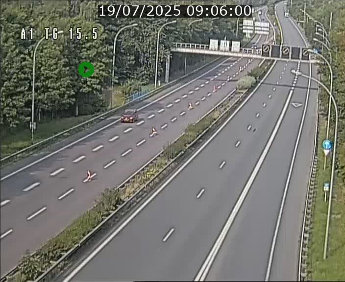 Traffic live webcam Luxembourg Munsbach - A1 direction Luxembourg - BK 15.5