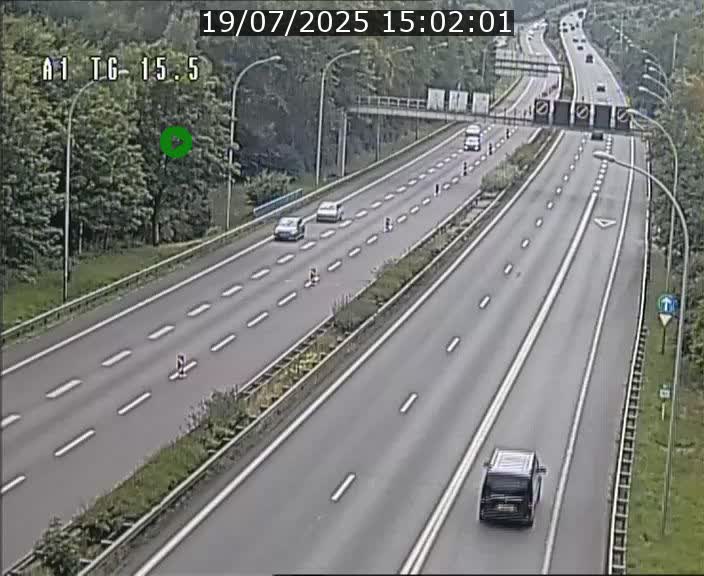 Traffic live webcam Luxembourg Munsbach - A1 direction Luxembourg - BK 15.5