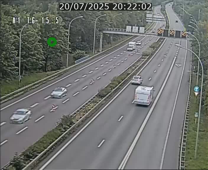 Traffic live webcam Luxembourg Munsbach - A1 direction Luxembourg - BK 15.5