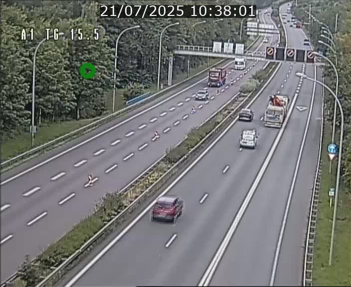 Traffic live webcam Luxembourg Munsbach - A1 direction Luxembourg - BK 15.5