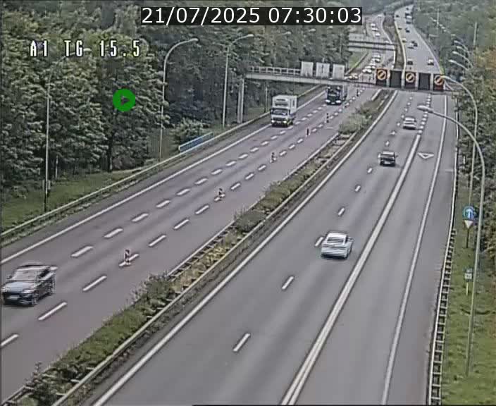 Traffic live webcam Luxembourg Munsbach - A1 direction Luxembourg - BK 15.5