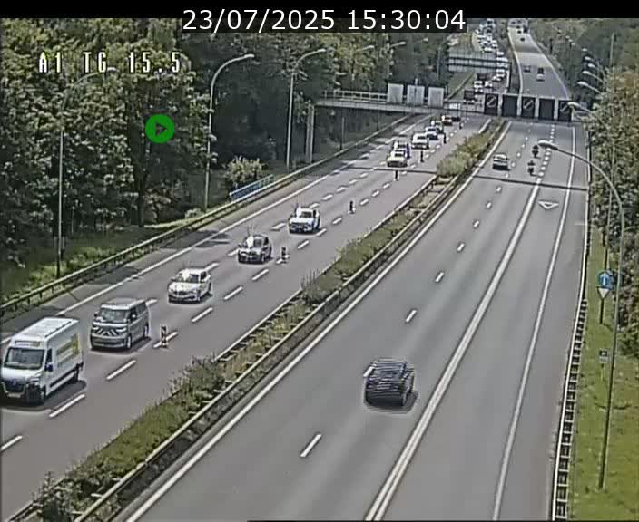 Traffic live webcam Luxembourg Munsbach - A1 direction Luxembourg - BK 15.5