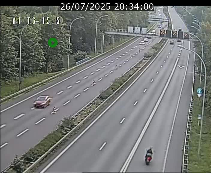Traffic live webcam Luxembourg Munsbach - A1 direction Luxembourg - BK 15.5
