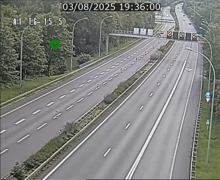 Traffic live webcam Luxembourg Munsbach - A1 direction Luxembourg - BK 15.5