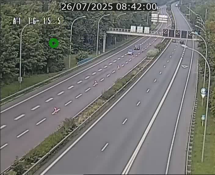 Traffic live webcam Luxembourg Munsbach - A1 direction Luxembourg - BK 15.5