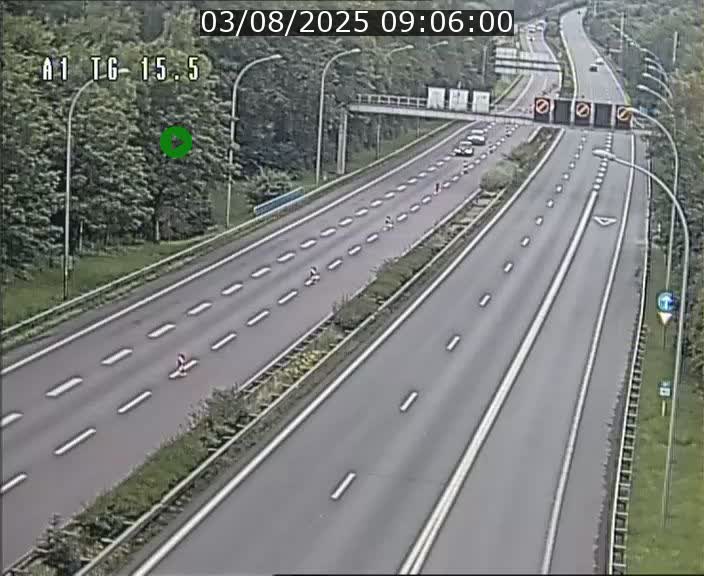 Traffic live webcam Luxembourg Munsbach - A1 direction Luxembourg - BK 15.5