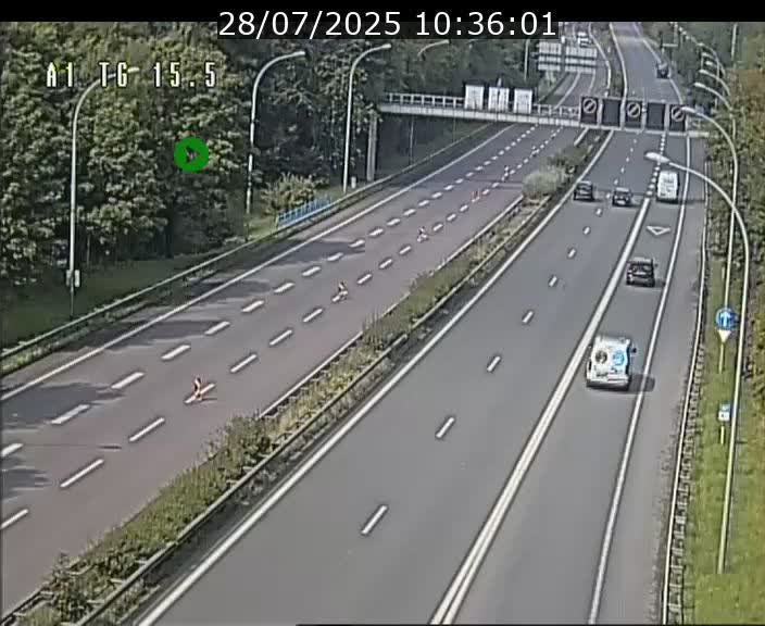 Traffic live webcam Luxembourg Munsbach - A1 direction Luxembourg - BK 15.5
