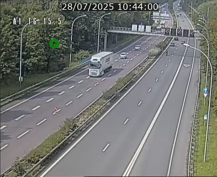 Traffic live webcam Luxembourg Munsbach - A1 direction Luxembourg - BK 15.5