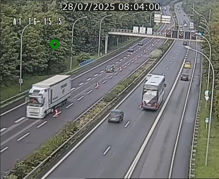 Traffic live webcam Luxembourg Munsbach - A1 direction Luxembourg - BK 15.5