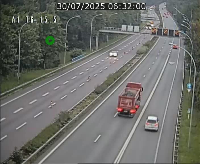 Traffic live webcam Luxembourg Munsbach - A1 direction Luxembourg - BK 15.5