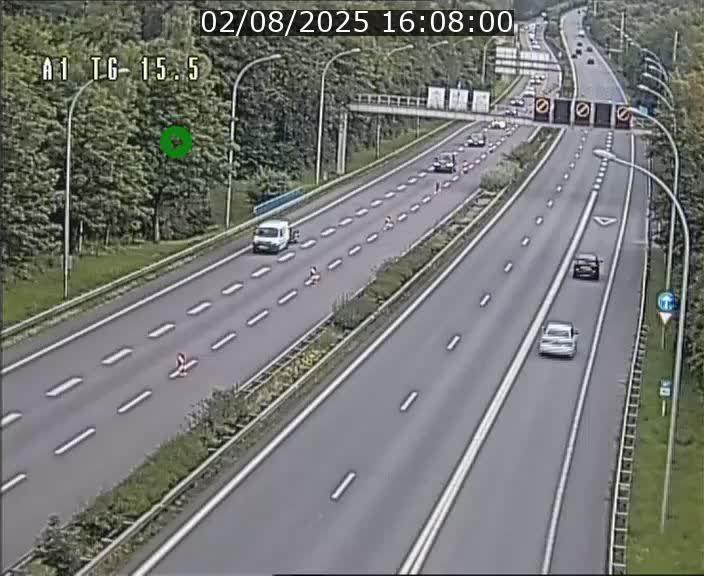 Traffic live webcam Luxembourg Munsbach - A1 direction Luxembourg - BK 15.5