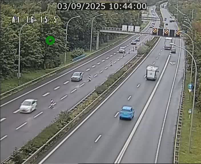 Traffic live webcam Luxembourg Munsbach - A1 direction Luxembourg - BK 15.5