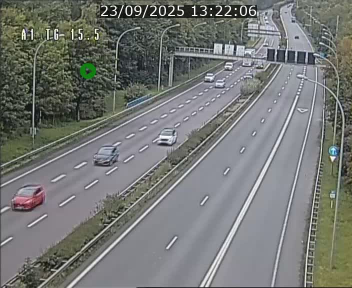 Traffic live webcam Luxembourg Munsbach - A1 direction Luxembourg - BK 15.5