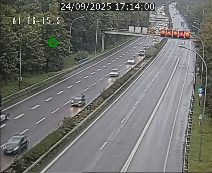 Traffic live webcam Luxembourg Munsbach - A1 direction Luxembourg - BK 15.5