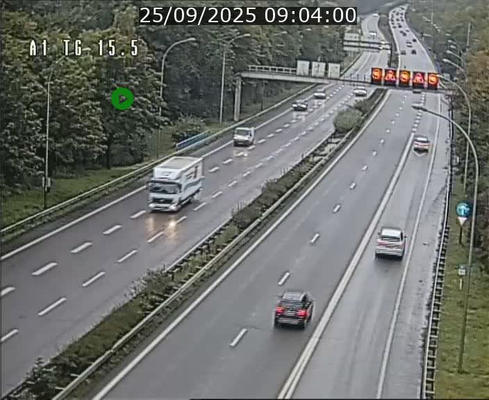 Traffic live webcam Luxembourg Munsbach - A1 direction Luxembourg - BK 15.5